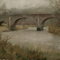 An Old Bridge on a Rainy Day - James Cowper