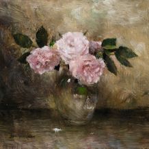 Roses in a Glass Vase - James Cowper
