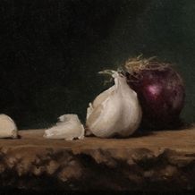  Red Onions and Garlic - James Cowper